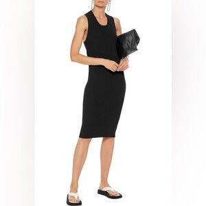HELMUT LANG
Twist-back ribbed jersey dress
